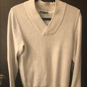 Express men’s heavy knit sweater SZ small cream!!